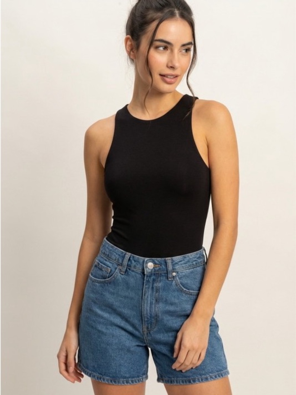 HYFVE Black Tank Top Bodysuit Size Small